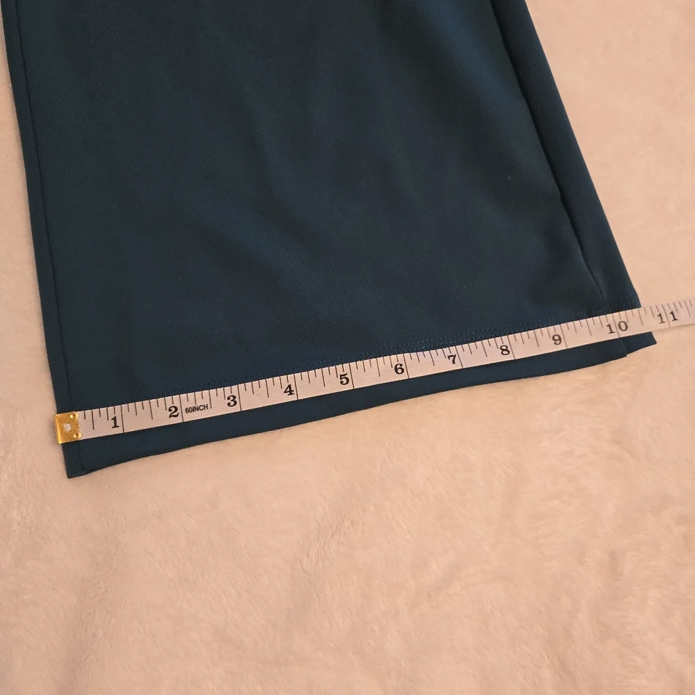 Halara‎ Women's High Rise Wide Straight Leg Pants Teal Size Medium - Picture 10 of 11